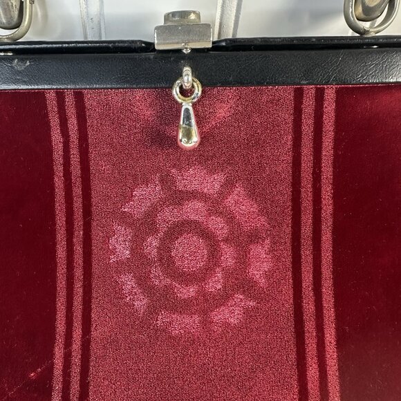 Vintage Doctor Handbag Purse Red Bevilacqua Velvet - Picture 4 of 10